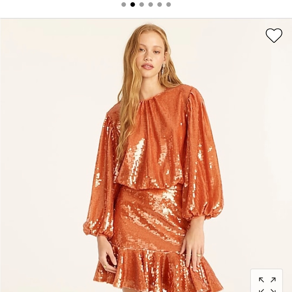 A J.Crew orange sequins bubble shirt